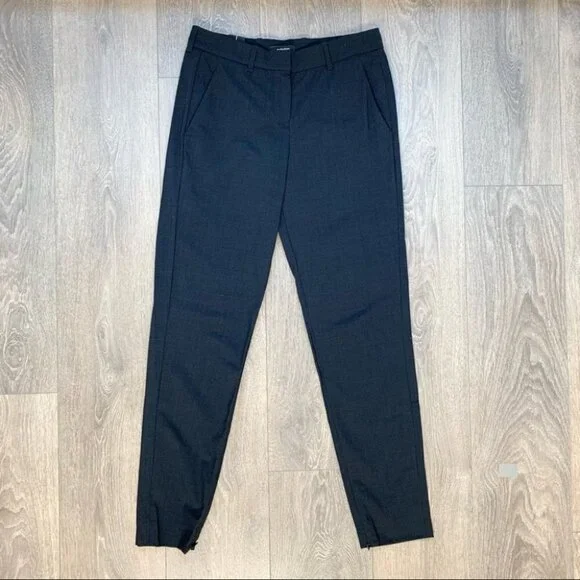 Aritzia Babaton Women’s Pants Pleated Straight Leg Trousers Whimsigoth navy blue - Picture 6 of 14